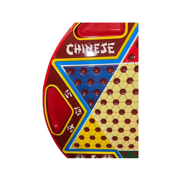 Vintage Chinese Checkers & Checker Board By Ohio Art Company: Metal-Tin game - Picture 4 of 6